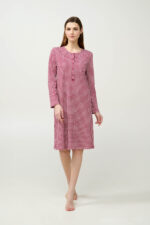 Βαμβακερό Νυχτικό Pied de Poule με Πατιλέτα - Image 2