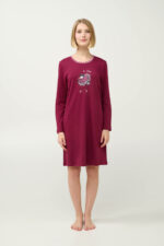 Βαμβακερό Γυναικείο Νυχτικό με Τύπωμα - Image 2