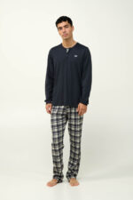 Ανδρική Βαμβακερή Πυτζάμα με Πατιλέτα - Image 2