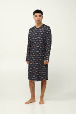 Ανδρικό Βαμβακερό Νυχτικό με V Λαιμόκοψη - Image 2