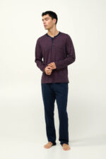 Ανδρική Βαμβακερή Πυτζάμα με Πατιλέτα - Image 2