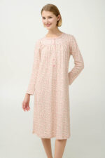 Βαμβακερό Φλοράλ Νυχτικό με Πατιλέτα - Image 2