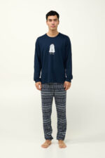 Ανδιρκή Βαμβακερή Πυτζάμα με Μανσέτες - Image 2