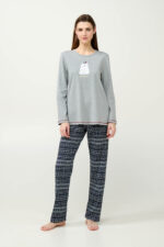 Γυναικεία Χειμερινή Βαμβακερή Πυτζάμα - Image 2