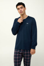 Ανδρική Βαμβακερή Πυτζάμα με Πατιλέτα - Image 3