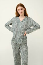 Κουμπωτή Γυναικεία Πυτζάμα Micromodal - Image 2