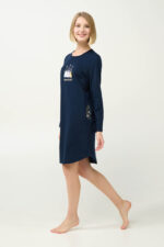 Γυναικείο Βαμβακερό Νυχτικό με Τσέπες - Image 2