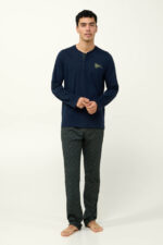 Ανδρική Βαμβακερή Πυτζάμα με Πατιλέτα - Image 2