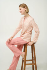 Γυναικεία Βαμβακερή Κουμπωτή Πυτζάμα - Image 2