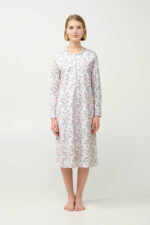 Φλοράλ Φούτερ Νυχτικό με Πατιλέτα