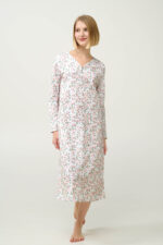 Φλοραλ Φούτερ Χειμερινό Νυχτικό - Image 2