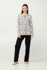 Βαμβακερή Γυναικεία Πυτζάμα με Πατιλέτα - Image 2