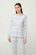 Γυναικεία Βαμβακερή Πυτζάμα με Μανσέτες - Image 2