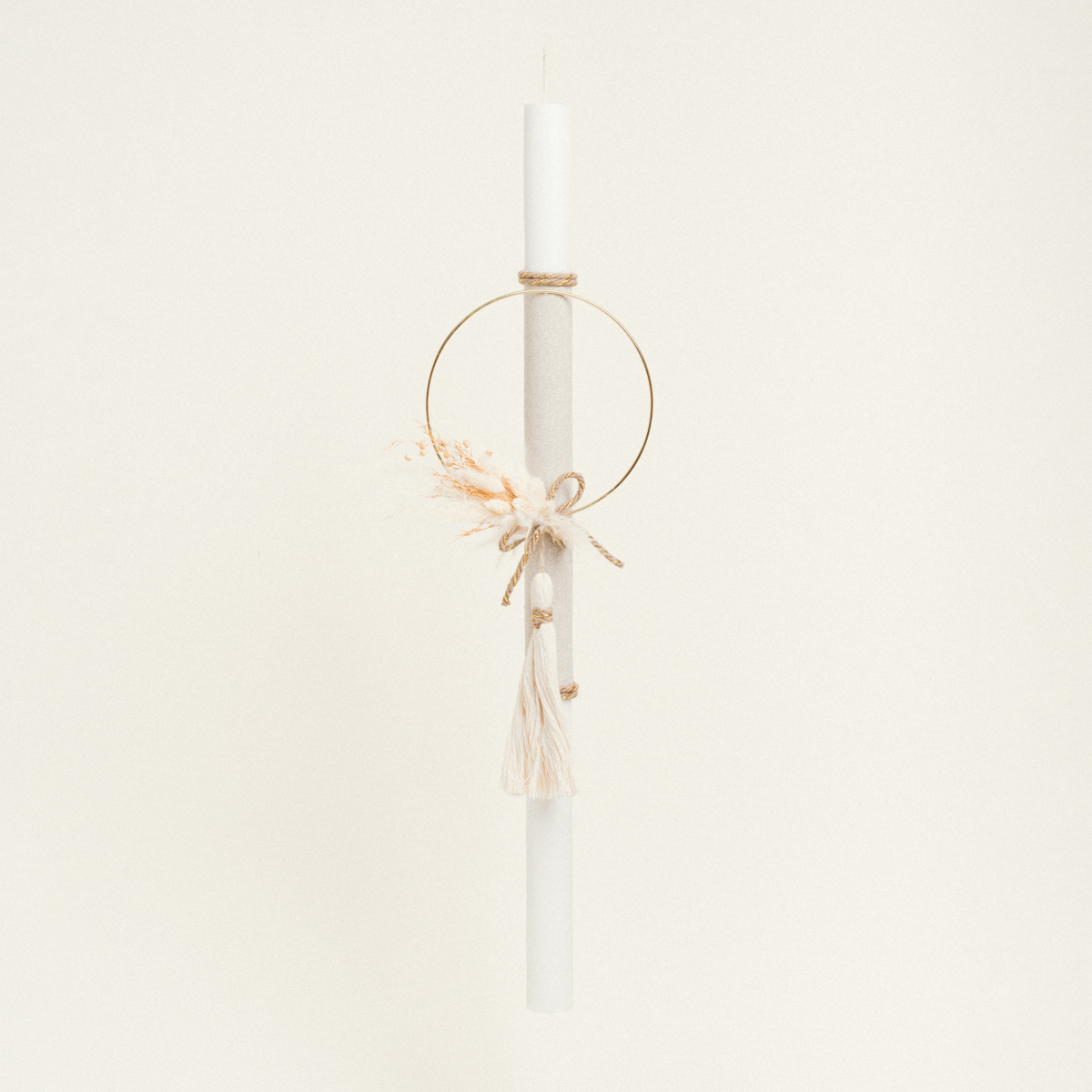 2a27f17b-ad39-4ca1-a4f8-9a2c73073858 Beauty Home ΛΑΜΠΑΔΑ ΒΑΠΤΙΣΗΣ ΜΠΕΖ ΧΡΥΣΟ LUREX - Image 1