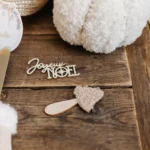 Beauty Home Σετ 9 Αυτοκόλλητων Ξύλινων Μανιταριών με Τσόχα Ταμπά & Λευκό 6,5×3,5cm - Image 2