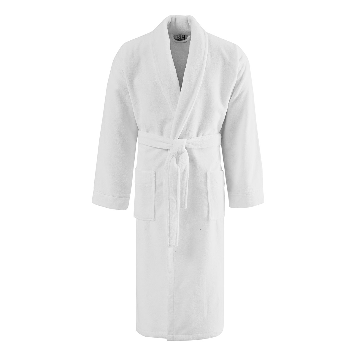 3054 Beauty Home Μπουρνούζι Assist βελουτέ με γιακά Art Ε3054 55%Cot-45%Pol 300gsm Λευκό - Image 1