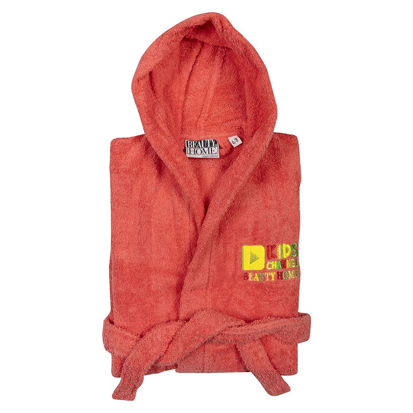 3268 Beauty Home Μπουρνούζι εφηβικό Art 3268 6-8 ετών Κοραλί - Image 1