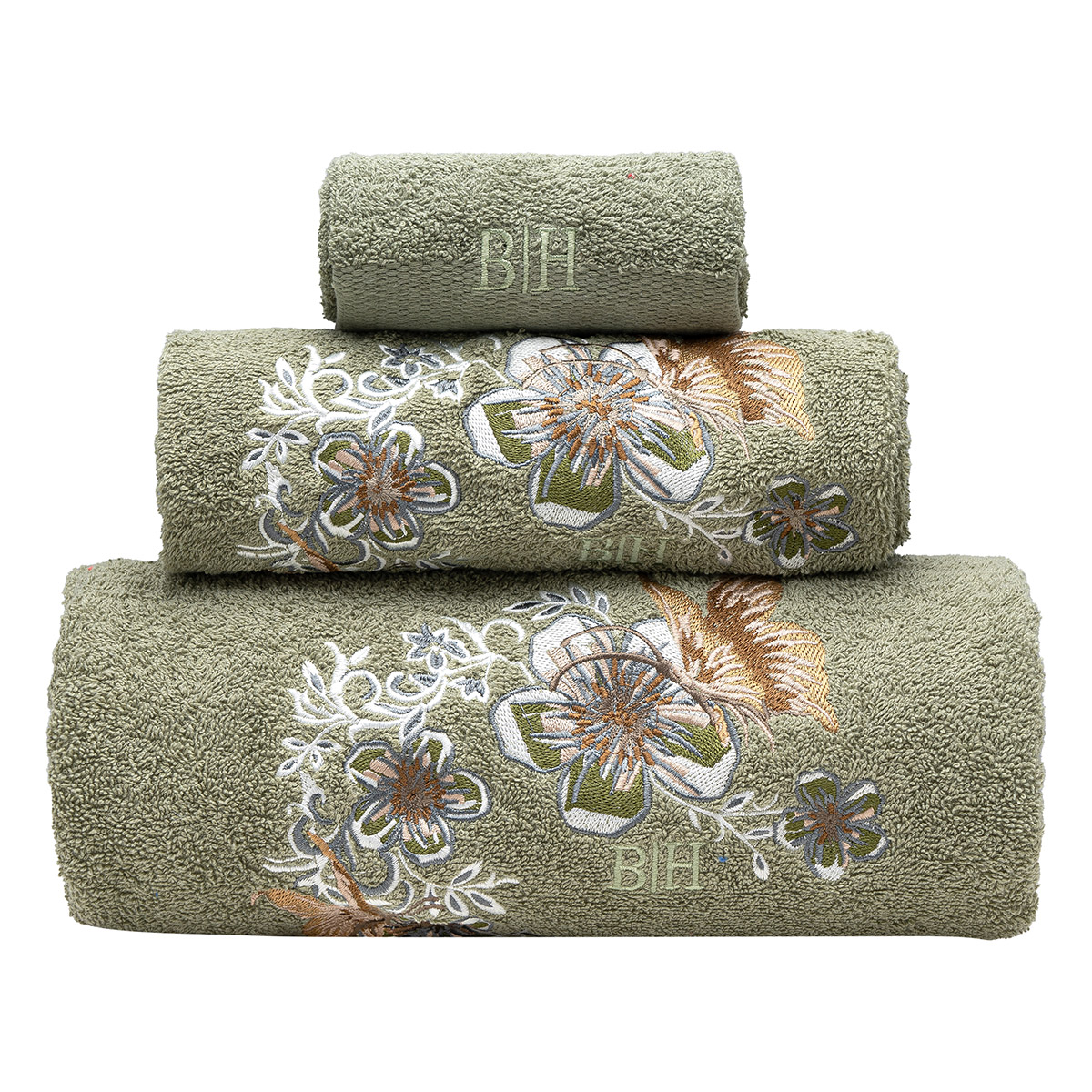 3389 Beauty Home Σετ πετσέτες Art 3389 Σετ 3τμχ Πράσινο - Image 1