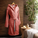 Beauty Home Μπουρνούζι με κουκούλα Art 3421 Κοραλί