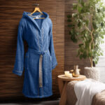 Beauty Home Μπουρνούζι με κουκούλα Art 3426 Μπλέ