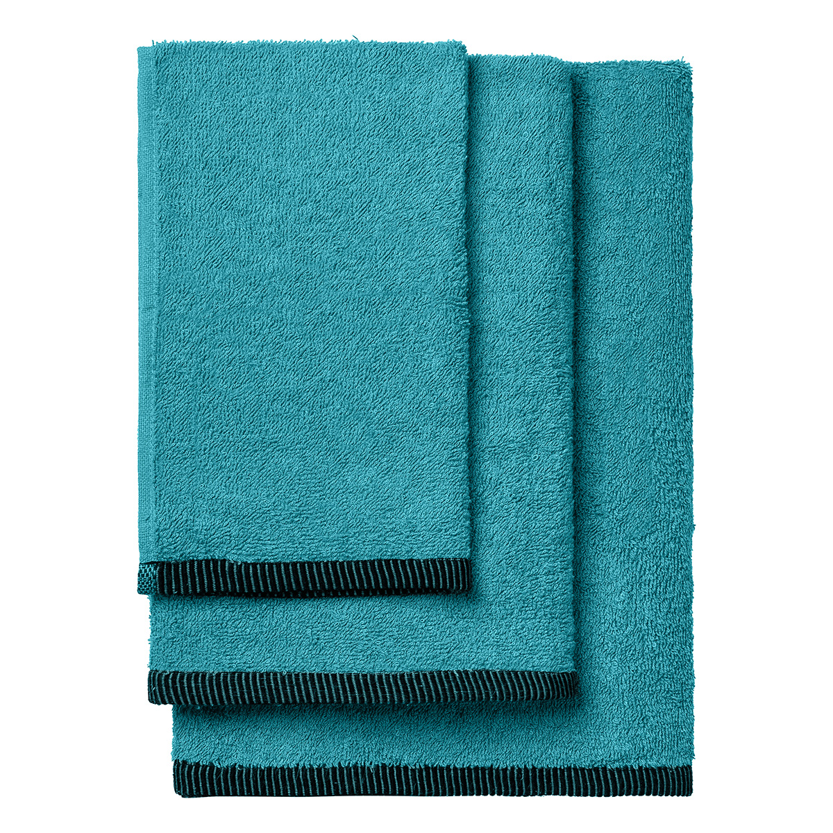 3456 Beauty Home Σετ πετσέτες Art 3456 Σετ 3τμχ Πετρόλ - Image 1