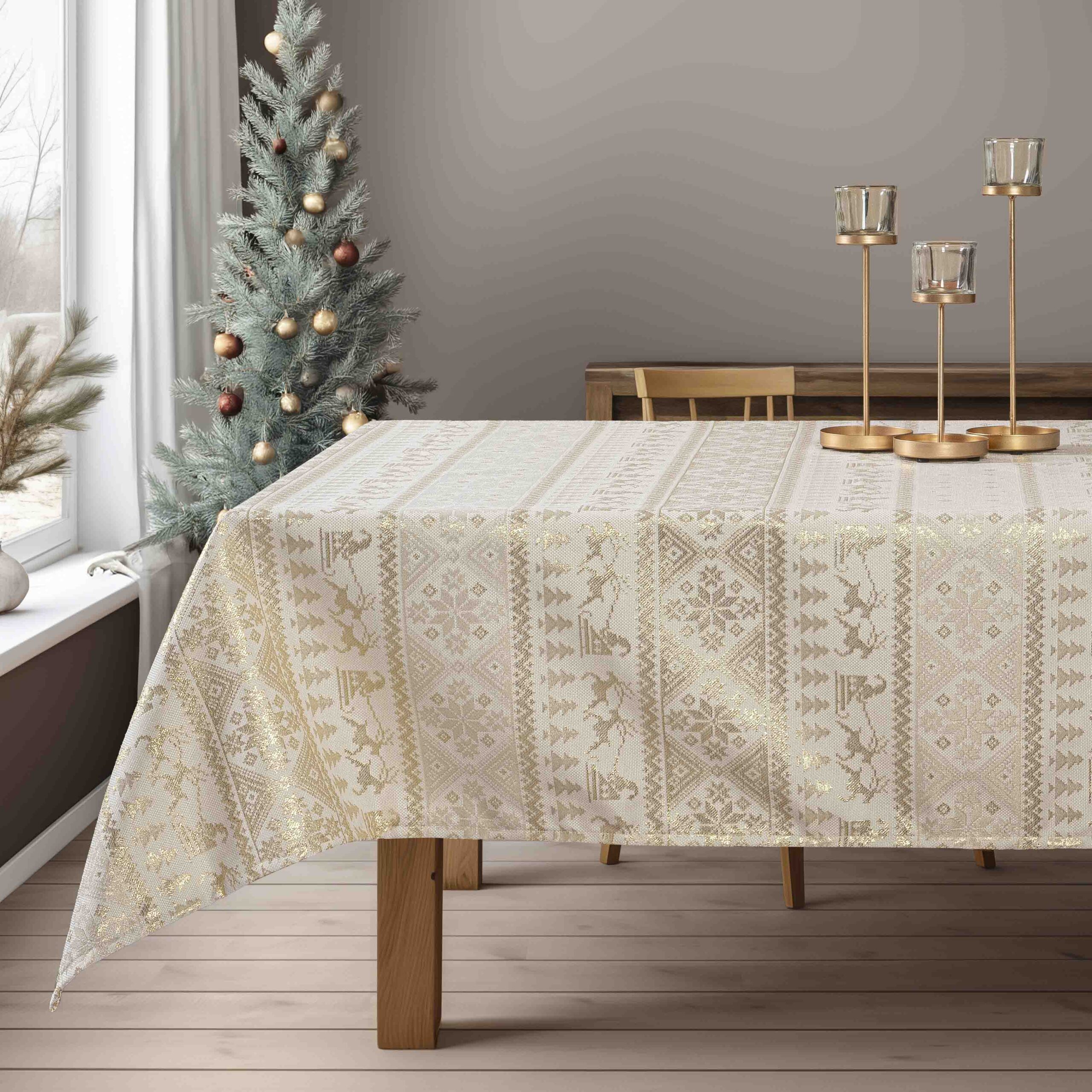 37abe2ea-7e91-46fe-b0e0-6451f5dd105d-scaled-1 Beauty Home ΤΡΑΠΕΖΟΜΑΝΤΗΛΟ ΖΑΚΑΡ ΠΑΡΑΔΟΣΙΑΚΟ ΜΕ ΧΡΥΣΑ ΧΡΙΣΤ. ΣΧΕΔΙΑ - Image 1