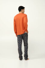 Ανδρική Βαμβακερή Πυτζάμα με Μανσέτες - Image 3