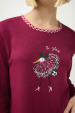 Βαμβακερό Γυναικείο Νυχτικό με Τύπωμα - Image 3