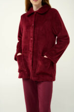 Γυναικεία Κουμπωτή Fleece Ρόμπα - Image 3