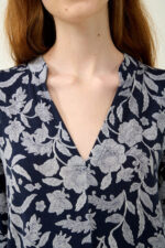 Micromodal Φλροάλ Νυχτικό με Κουμπιά - Image 3