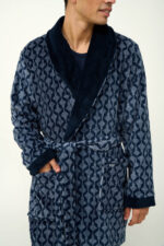 Ανδρική Σταυρωτή Fleece Ρόμπα - Image 3