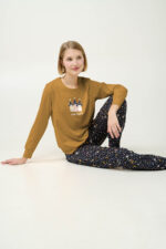 Γυναικεία Βαμβακερή Πυτζάμα με Μανσέτες - Image 3