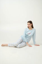 Γυναικεία Βαμβακερή Πυτζάμα με Μανσέτες - Image 3