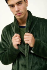 Ανδρική Σταυρωτή Ρόμπα Fleece - Image 3