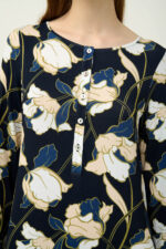 Φλοράλ Νυχτικό Viscose με Πατιλέτα - Image 3