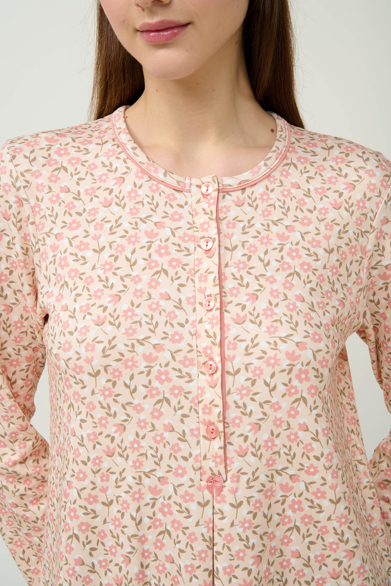 3_0493586322 Βαμβακερό Νυχτικό Εγκυμοσύνης και Θηλασμού - Image 1