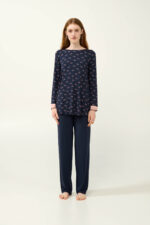 Γυναικεία Πυτζάμα Micromodal με Σιφόν - Image 3