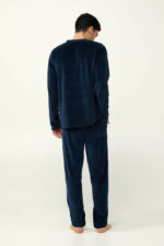 Μονόχρωμη Ανδρική Velvet Πυτζάμα - Image 3
