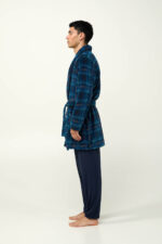 Ανδρική Σταυρωτή Καρό Ρόμπα - Image 3