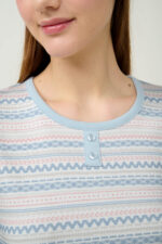 Γυναικεία Βαμβακερή Πυτζάμα με Μανσέτες - Image 3