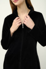 Γυναικεία Velvet Φόρμα με Φερμουάρ - Image 3