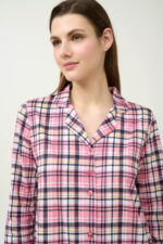 Βαμβακερό Κουμπωτό Καρό Νυχτικό - Image 3