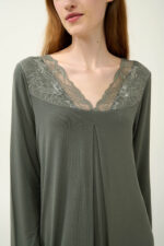 Γυναικείο Νυχτικό Micromodal με Πιέτα - Image 3