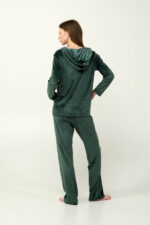 Γυναικείο Velvet Lounge Set με Κουκούλα - Image 3