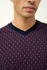 Ανδρική Βαμβακερή Πυτζάμα με V Λαιμόκοψη - Image 3