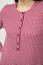 Βαμβακερό Νυχτικό Pied de Poule με Πατιλέτα - Image 3