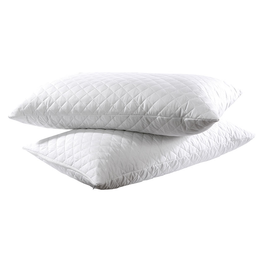 Μαξιλαροθήκη Καπιτονέ Beauty Home Ζεύγος καπιτονέ προστατευτικές μαξιλαροθήκες Λευκό - Image 1