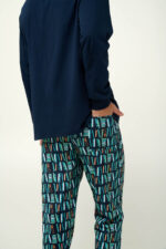 Ανδρική Βαμβακερή Πυτζάμα με Μανσέτες - Image 4