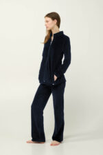 Γυναικεία Velvet Φόρμα με Φερμουάρ