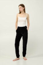 Γυναικείο Velvet Παντελόνι με Μανσέτες